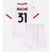 Maillot de foot AC Milan Strahinja Pavlovic #31 Extérieur vêtements enfant 2024-25 Manches Courtes (+ pantalon court)